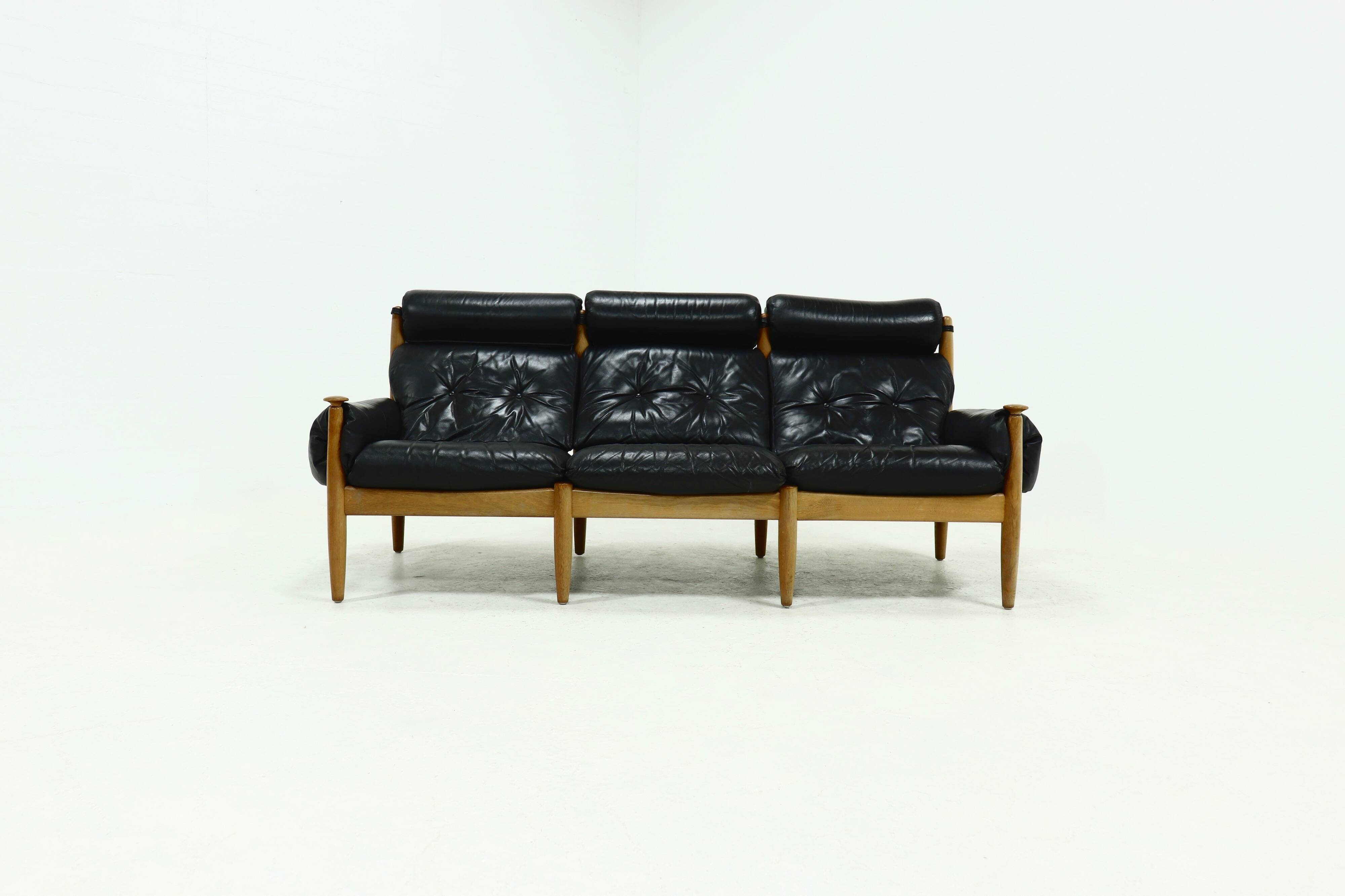 Scandinavian Three Seater Sofa by Eric Merthen for Ire Möbler 1960s