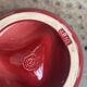 Verceram France Burgundy Red Slip Glazed Ceramic Ashtray
