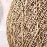 XL lampshade ball in hemp rope and rattan - 1970s