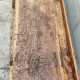 Old oak workbench cabinet with 1 door and 4 drawers