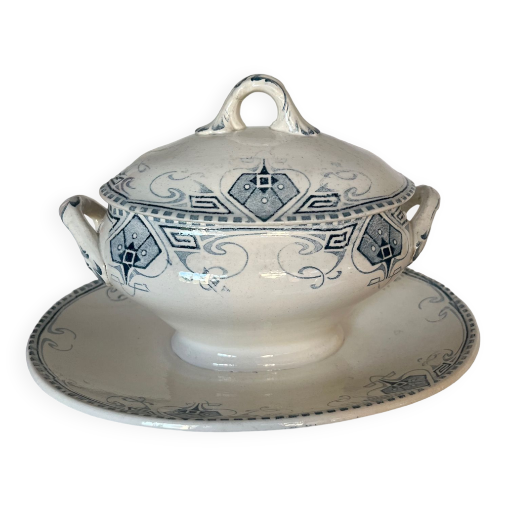 Saucière Sarreguemines Motif épis De Maïs - Couleur Jade - Occasion