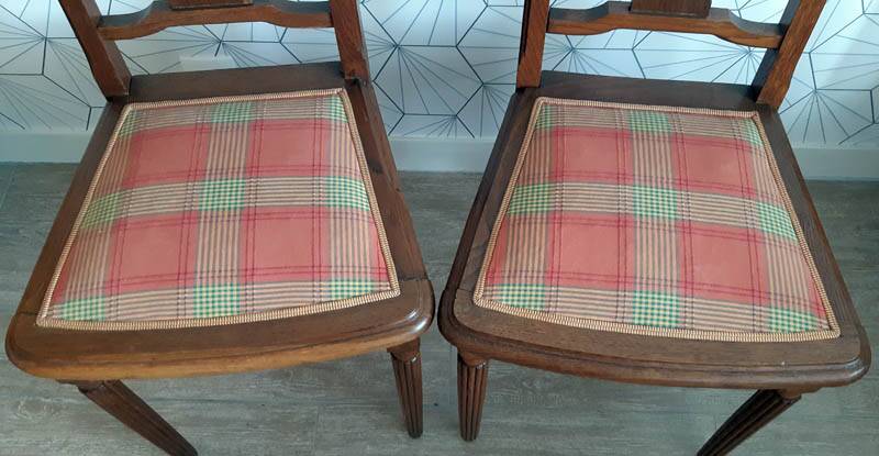Lot de 2 chaises art déco vintage.