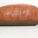 Pouf en cuir de couleur cognac 1960