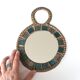 Lead and blue glass mirror by Irena Jaworska, 1960s