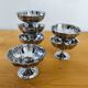 Vintage stainless steel ice cream bowls in a set of 6.