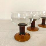 Lot of 6 vintage  glasses, 70