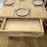 Old farmhouse table in elm