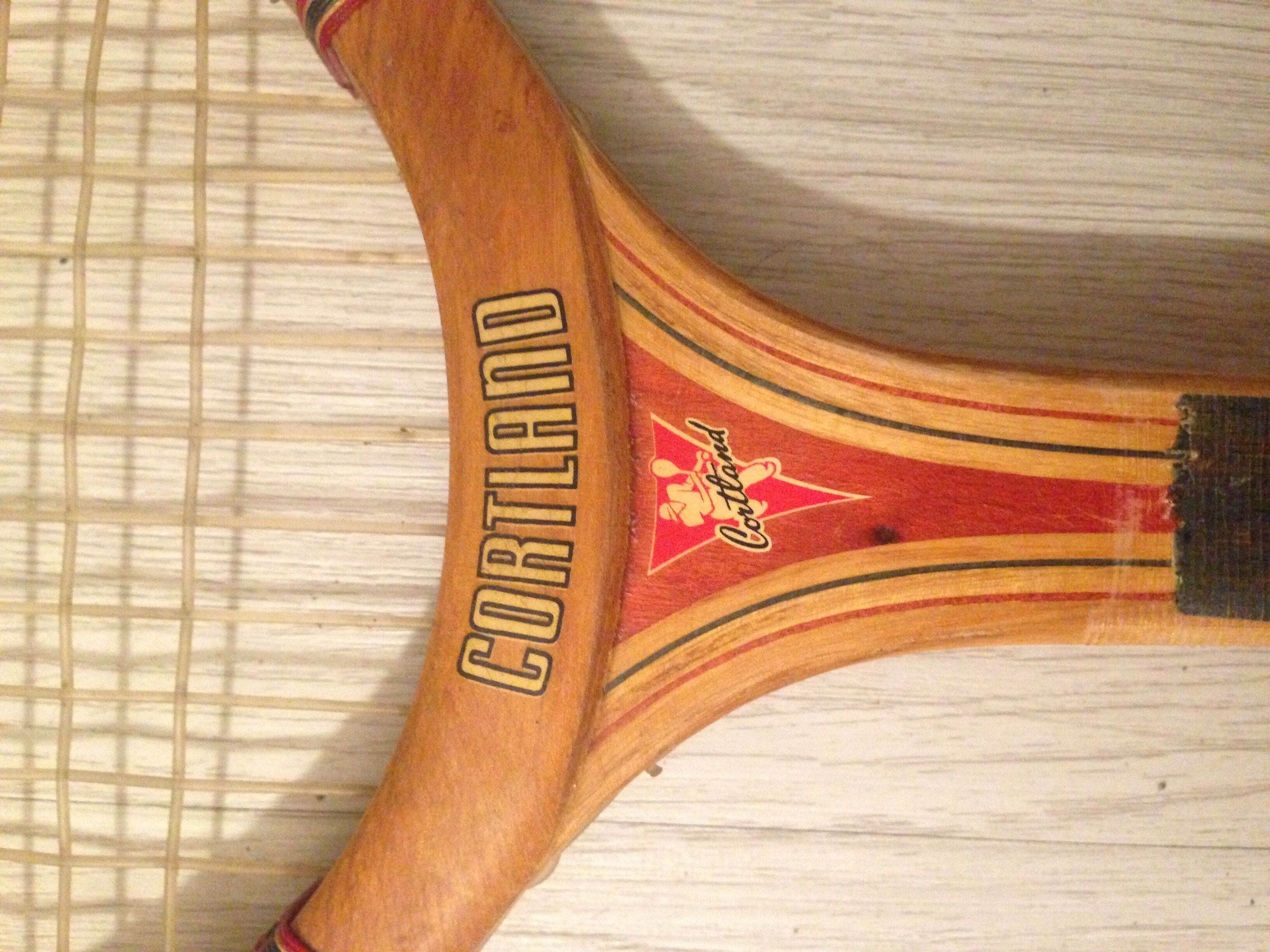 Wooden tennis racket