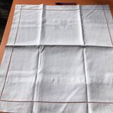 BG leaves embroidered linen pillowcase