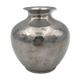 Vase ball in shiny hammered pewter, art deco, signed Chanal - 1910's