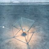 Cubist coffee table with lamp attributed to Max Sauze, France 1960s