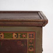 Antique polychrome wedding chest – Central Europe, circa 1850