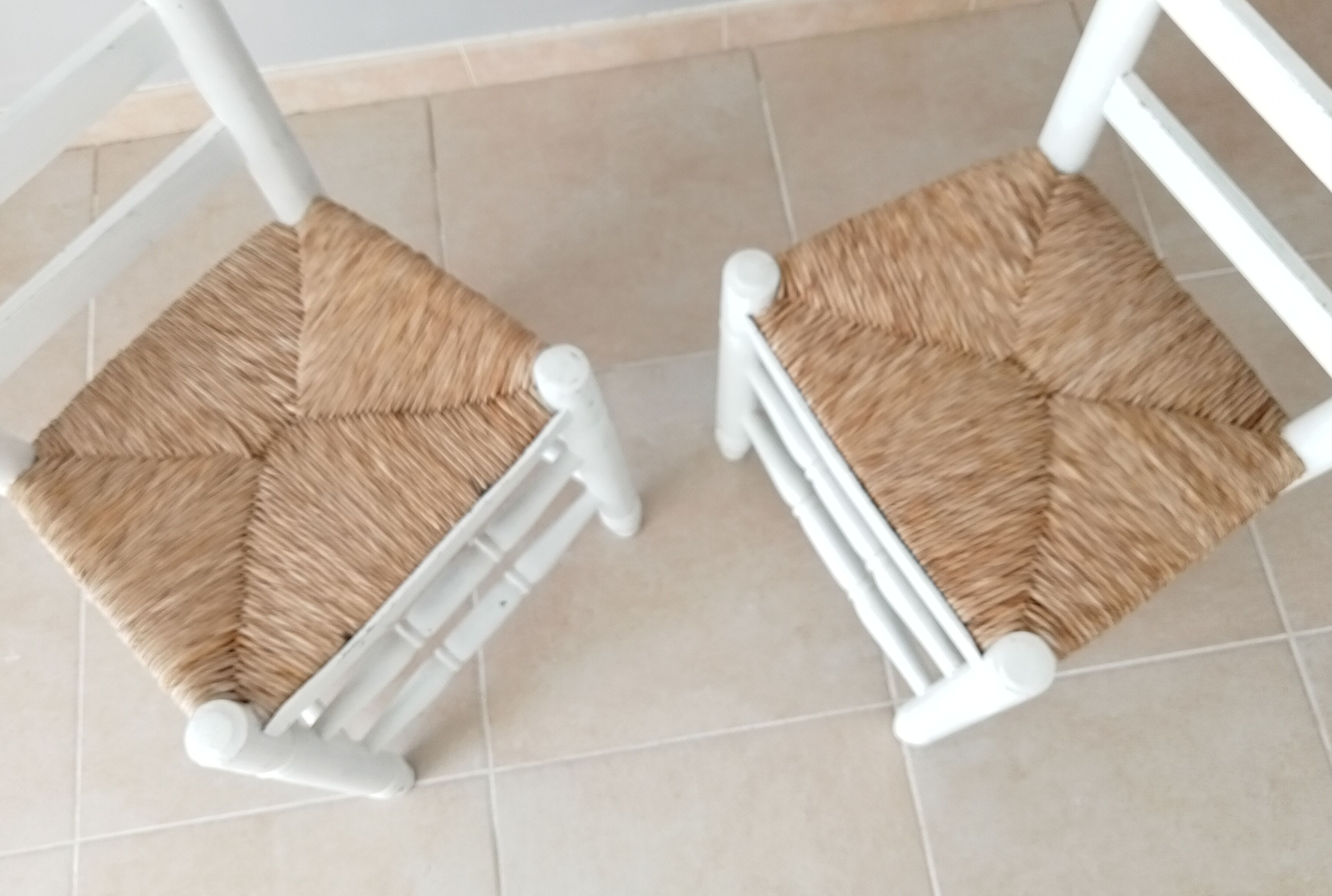 Paire de chaises ancienne paillé années 30/40