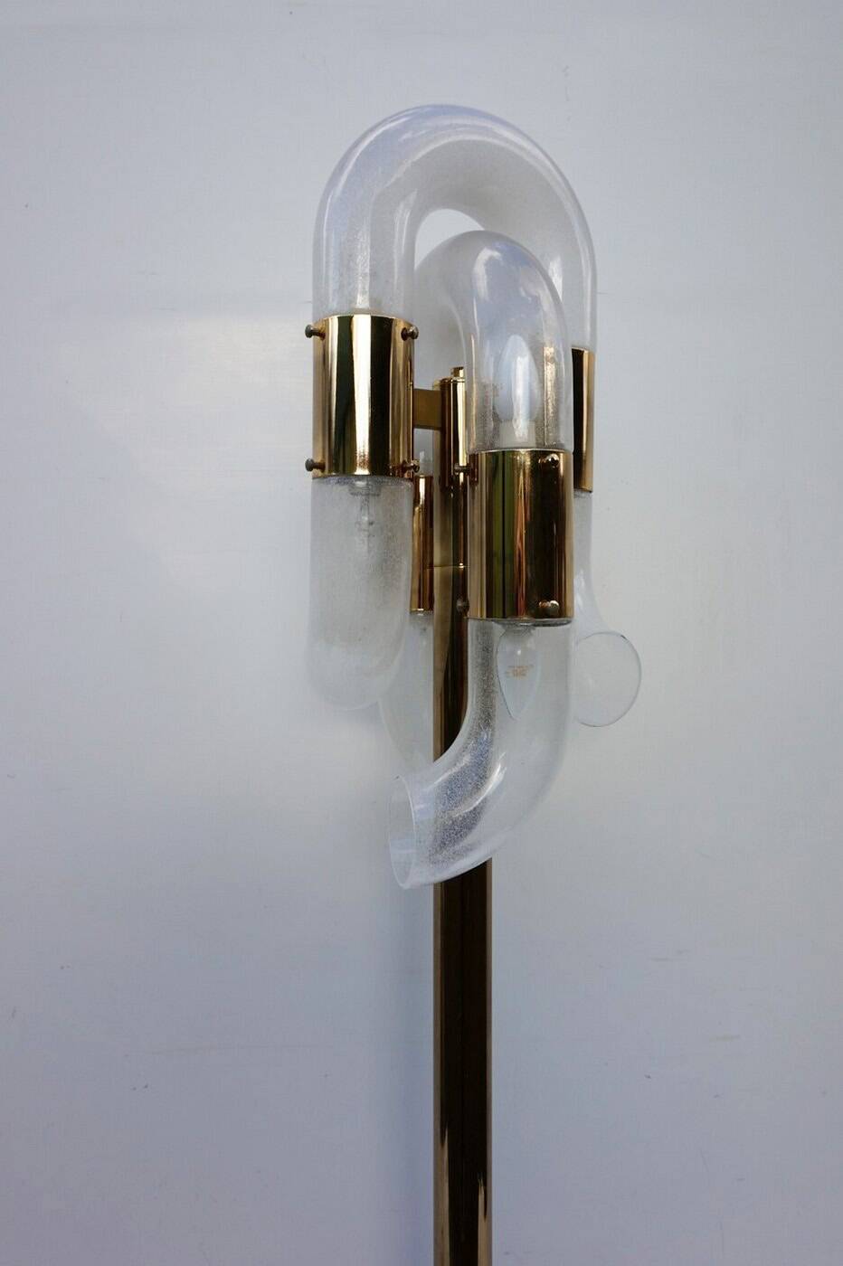 Lampe de sol en verre de Murano par Aldo Nason pour Mazegga, années 1970.