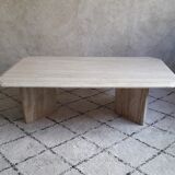Travertine coffee table