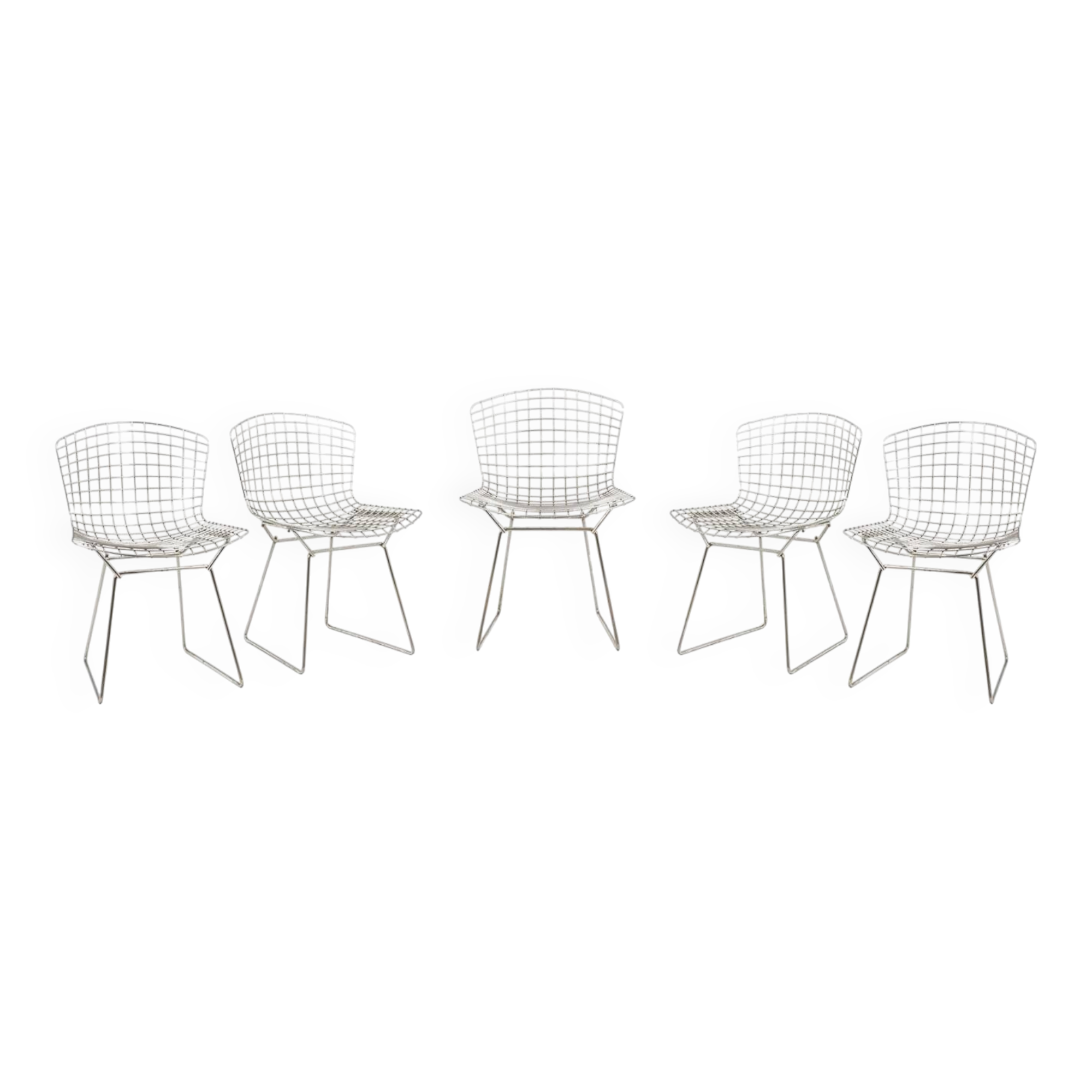 Harry Bertoia for Knoll. Set of 5 chairs. 1970s.