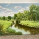 Green landscape signed