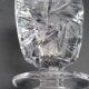 Carafe et  6 verres à cognac en cristal taillé main . Années 60 .