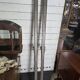 Pair of wooden skis from the 1940s