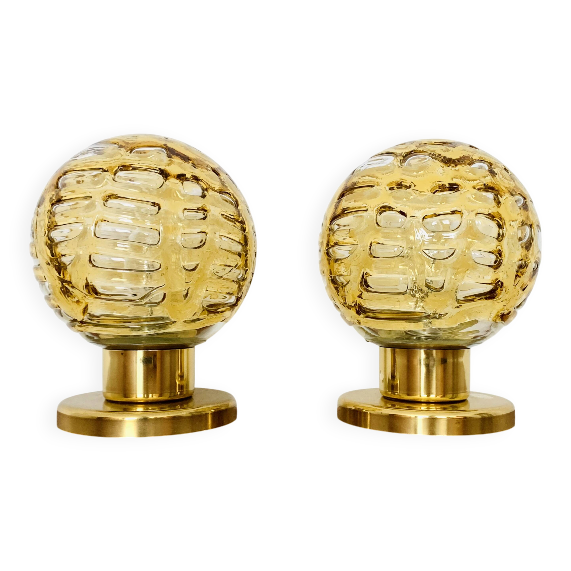 Set of 2 Glass Table Lamps from Doria