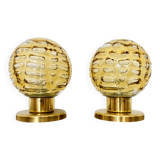 Set of 2 Glass Table Lamps from Doria