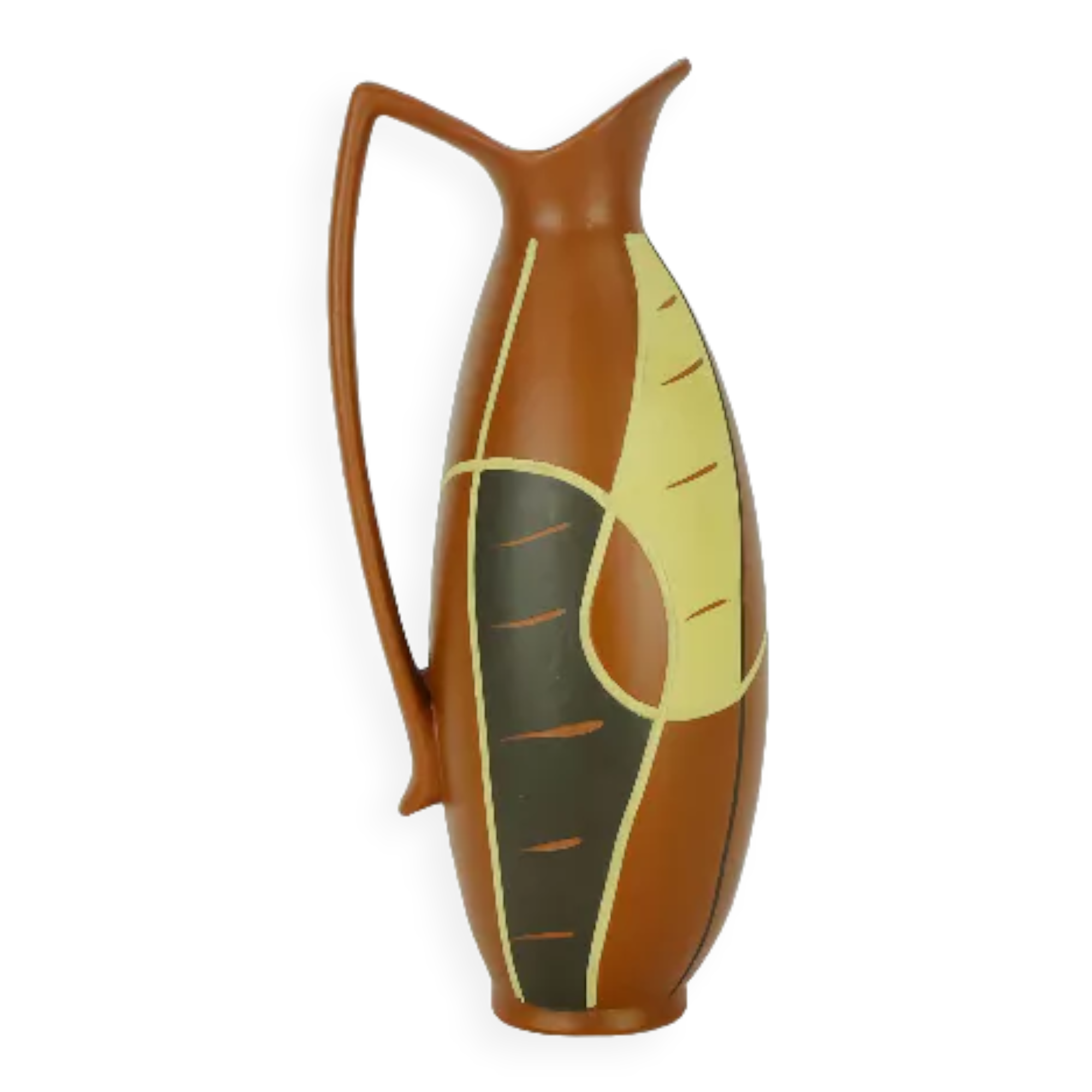 Vase sawa keramik 1950s organic shape and decor model 320-20