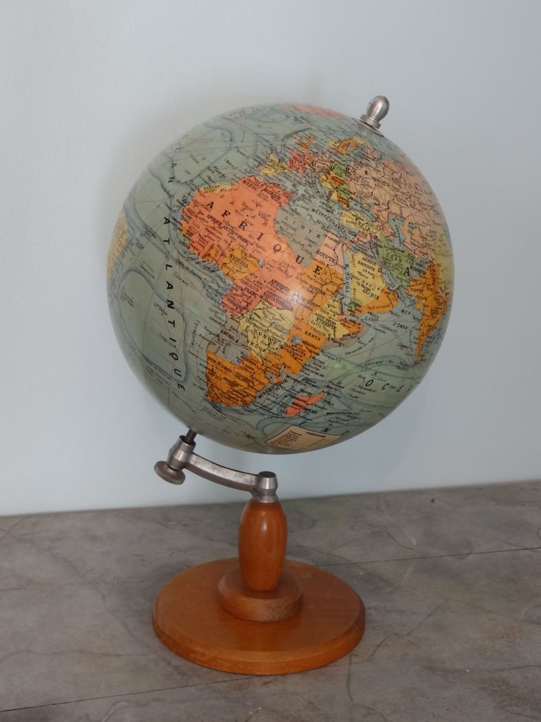 Earth Globe Forest end 19th H39 cm