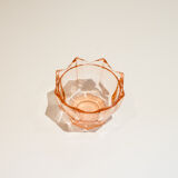 Empty pink glass jar pocket