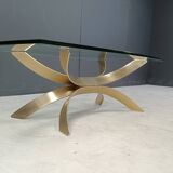 Vintage brass coffee table, 1970s