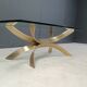 Vintage brass coffee table, 1970s