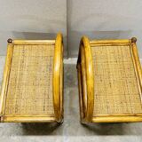 Rattan bedside tables