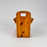 Mid century pinewood magazine holder, 1970