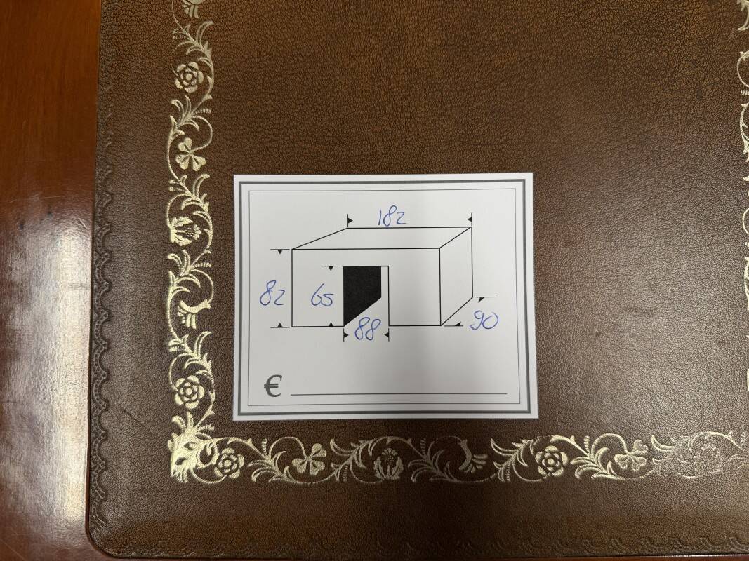 Classic English Desk with Brown Leather