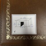 Classic English Desk with Brown Leather