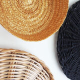 Wall composition of 7 baskets Wicker