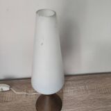 Lampe veilleuse diabolo teck laiton opaline Philips design scandinave