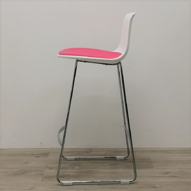 Tabouret haut enea lottus blanc rose