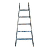 Old blue wooden ladder