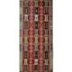 Turkish Kilim Runner 1890s, Handmade Wool Tribal Geometric Rug 390x163cm