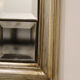 Pair of bevelled mirrors, brass edging frame in brushed wood years Italy 70's
