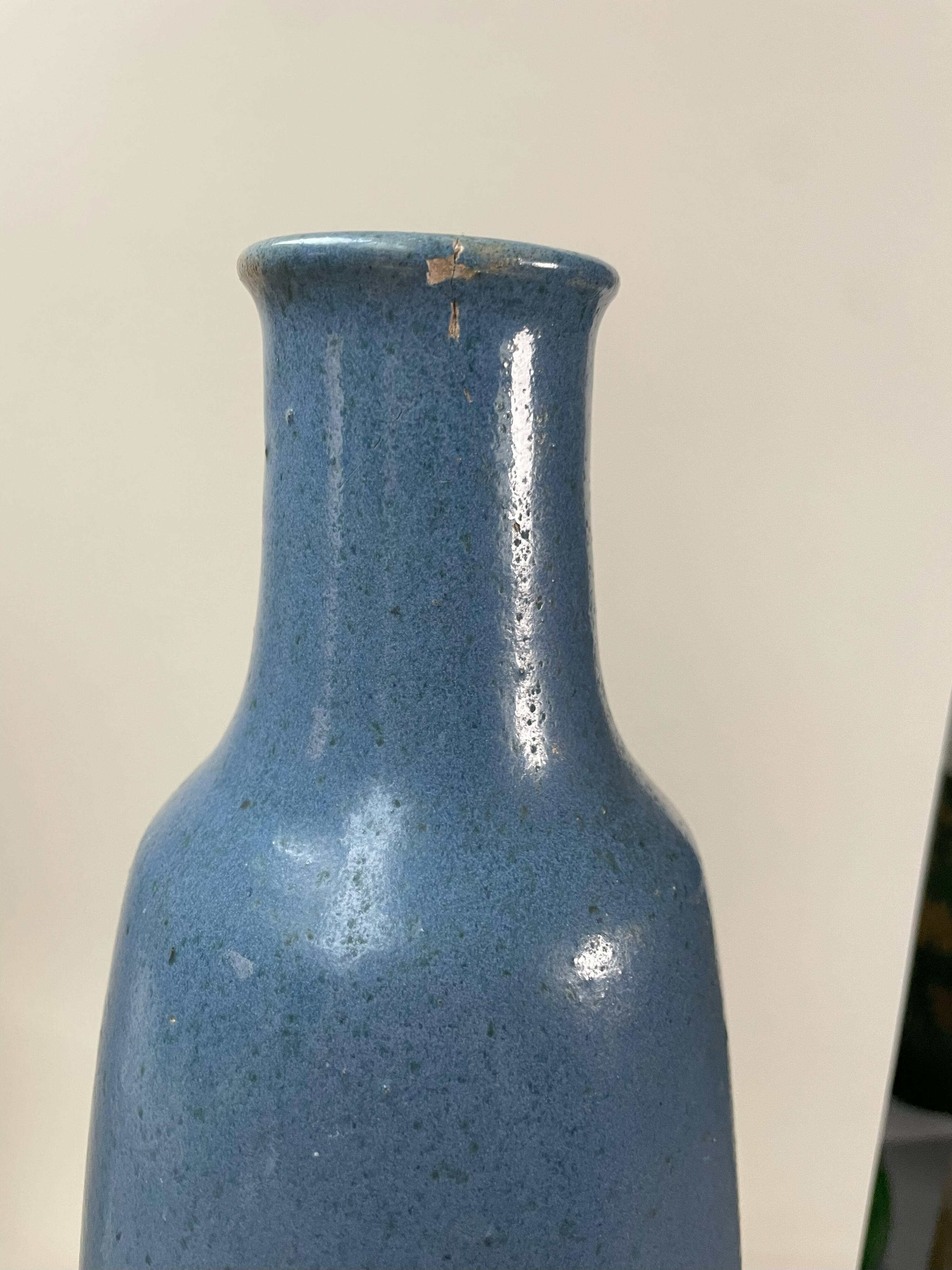 Tall Blue Vase