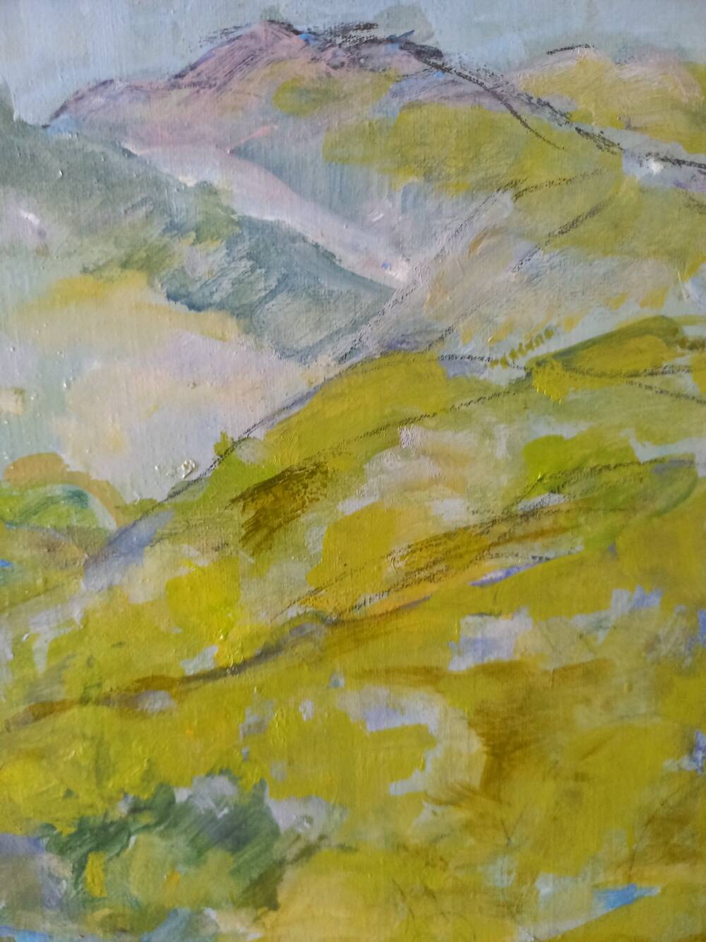 contemporary painting "mountain landscape"