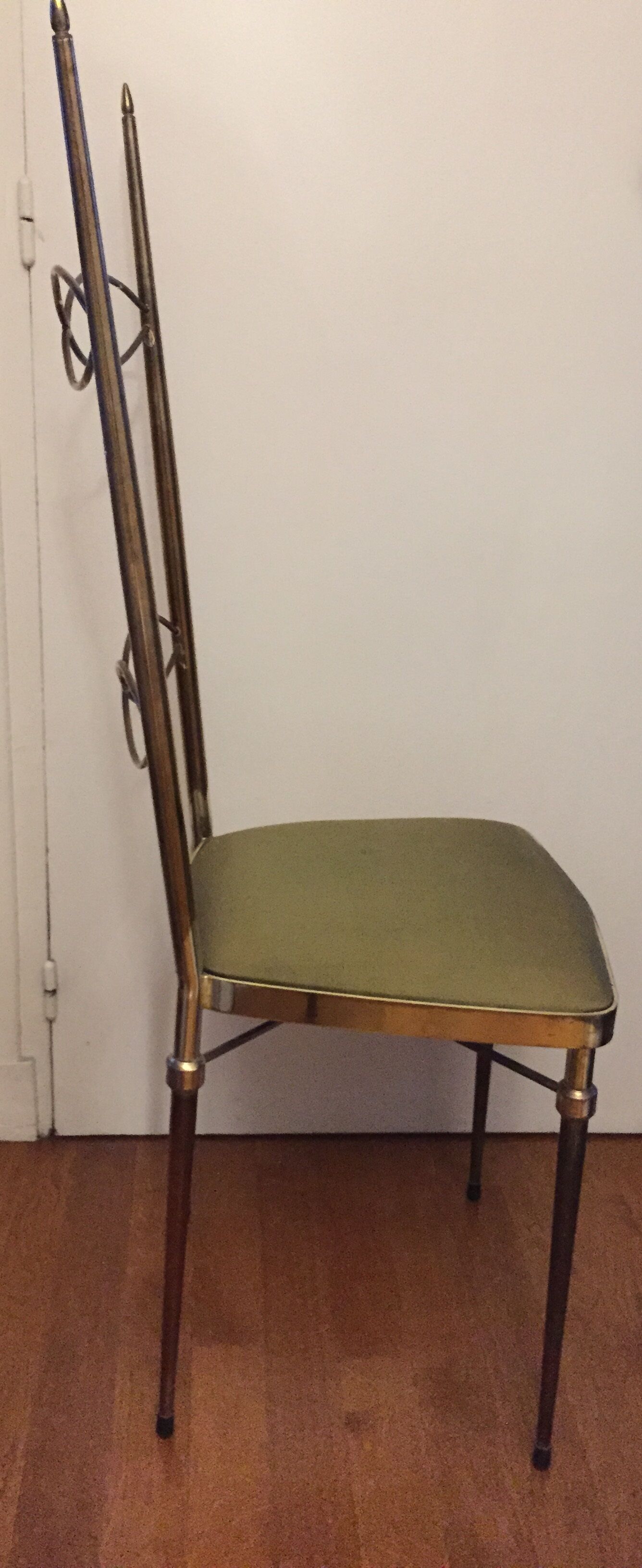 Golden metal chair design