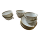 6 cups and saucers porcelain ADP France Royal de Luxe