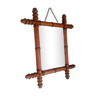 Miroir vintage en bois - 44x39cm