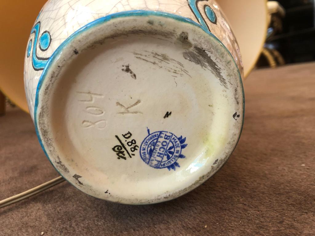 Table lamp by Boch Frères Keramis XXth