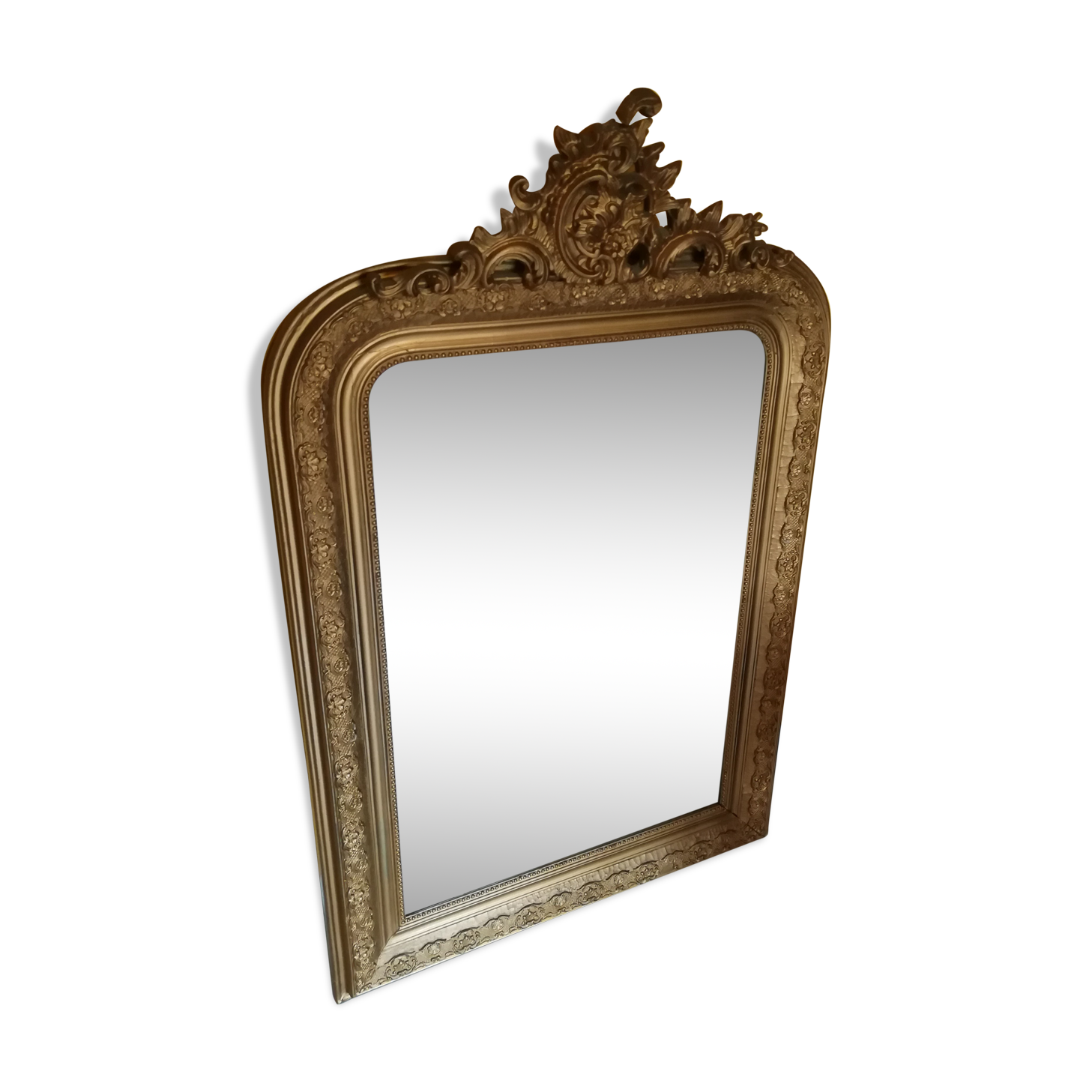 Classic-style gold mirror - 122x78cm