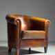 Fauteuil club en peau de mouton 2x classique