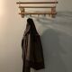 Antique brass coat rack and wall-mounted hat holder