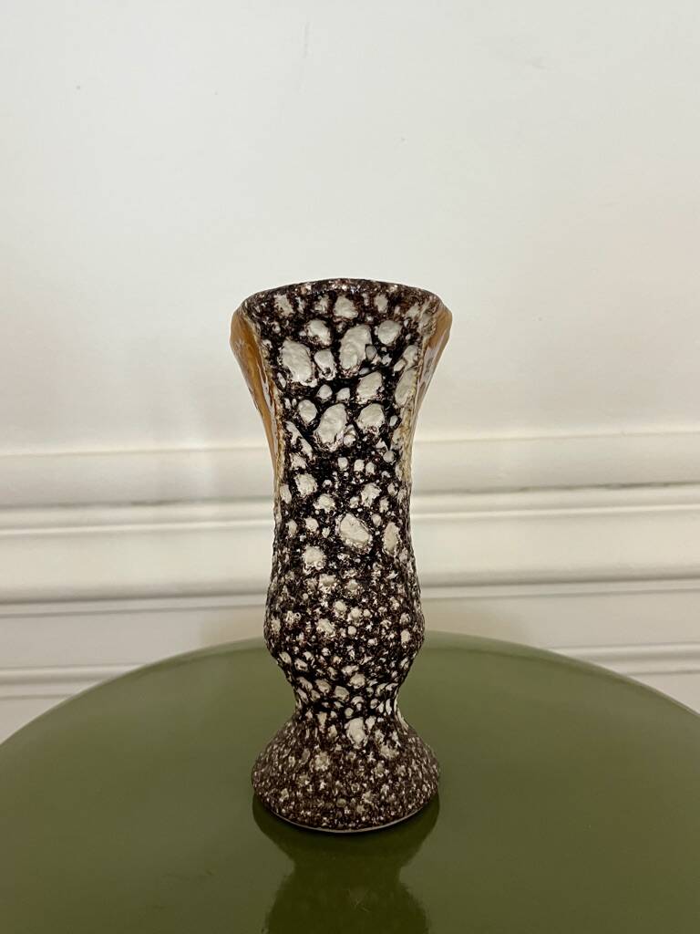 Small fat lava vase
